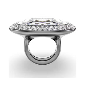 Swarovski Una Angelic cocktailsormus, tumma metalli ja kirkkaat kristallit, 5760117