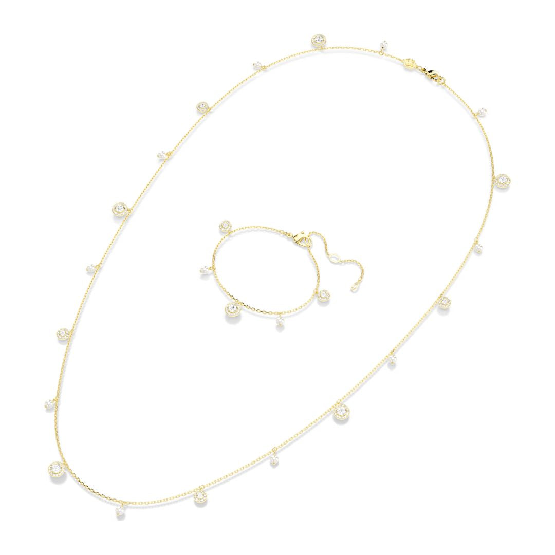 Swarovski Una Angelic Necklace, Gold Finish, White Crystals and White