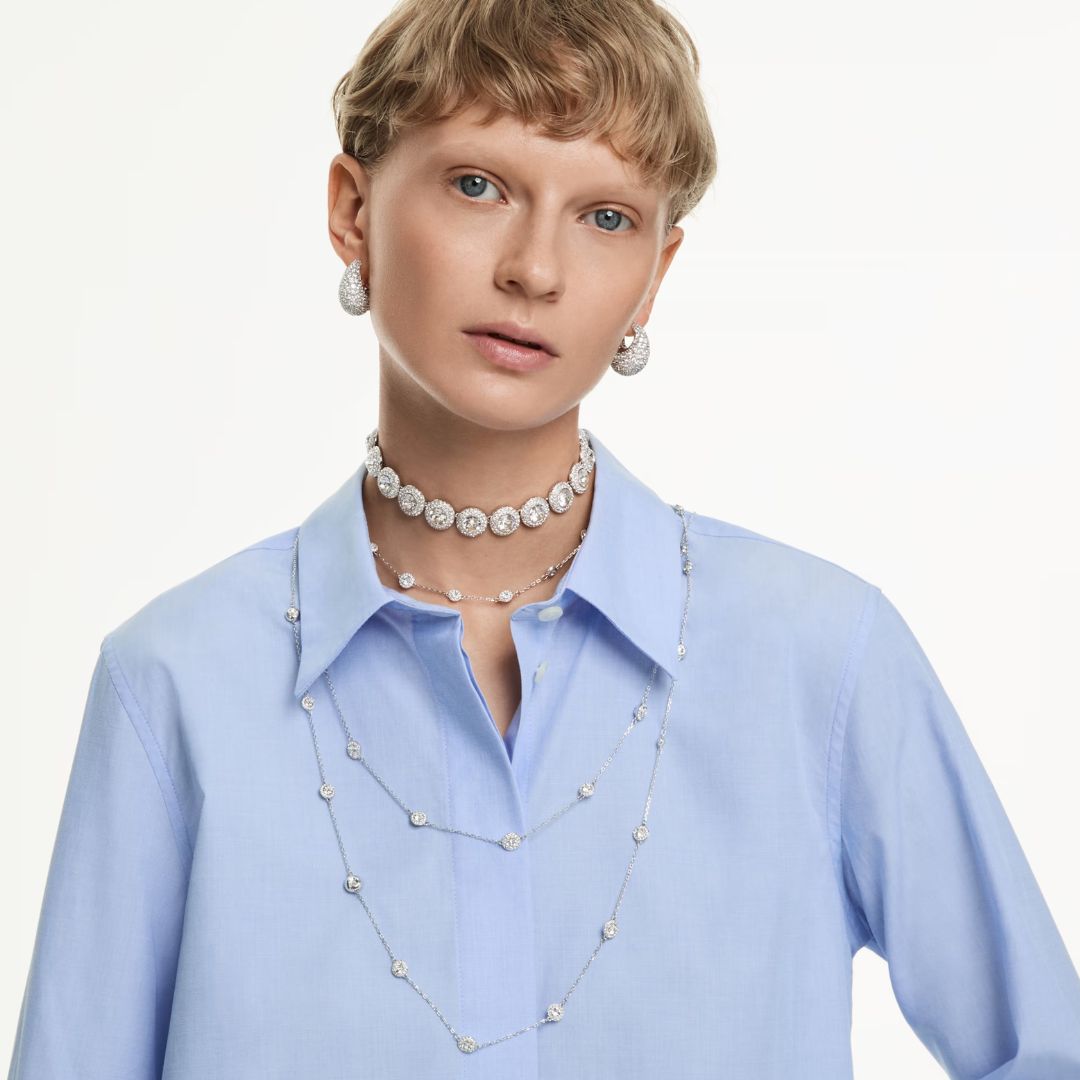 Swarovski Una Angelic kaulakoru, vaalea metalli ja kirkkaat kristallit, 5732275