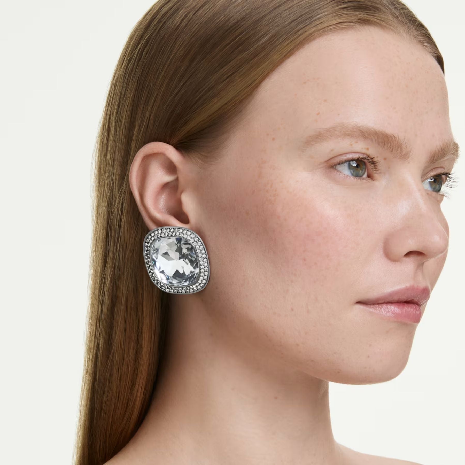 Swarovski Una Angelic klipsikorvakorut, tumma metalli ja kirkkaat kristallit, 5751325