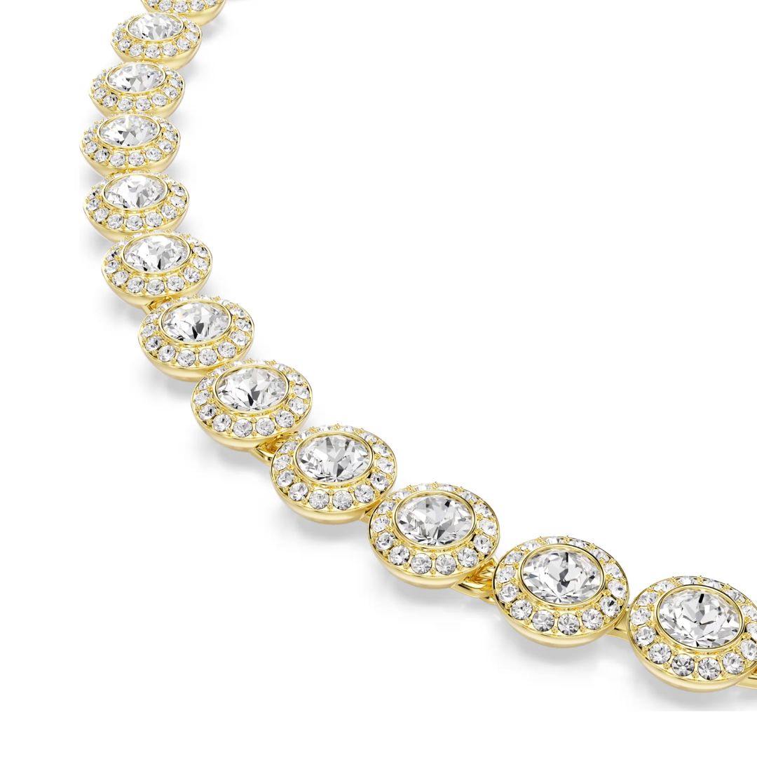Swarovski Una Angelic korusetti, keltakullattu ja kirkkaat kristallit, 5750619