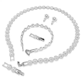 Swarovski Una Angelic jewelry set, white, rhodium plated with clear crystals