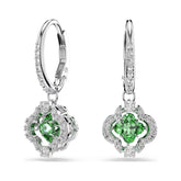 Swarovski Una Angelic korvakorut, vaalea metalli ja vihreä zirkonia, 5758001