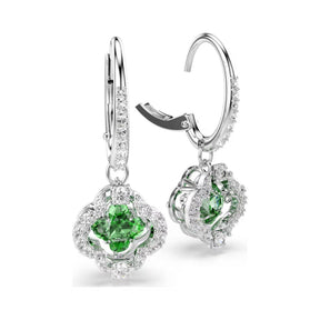 Swarovski Una Angelic korvakorut, vaalea metalli ja vihreä zirkonia, 5758001