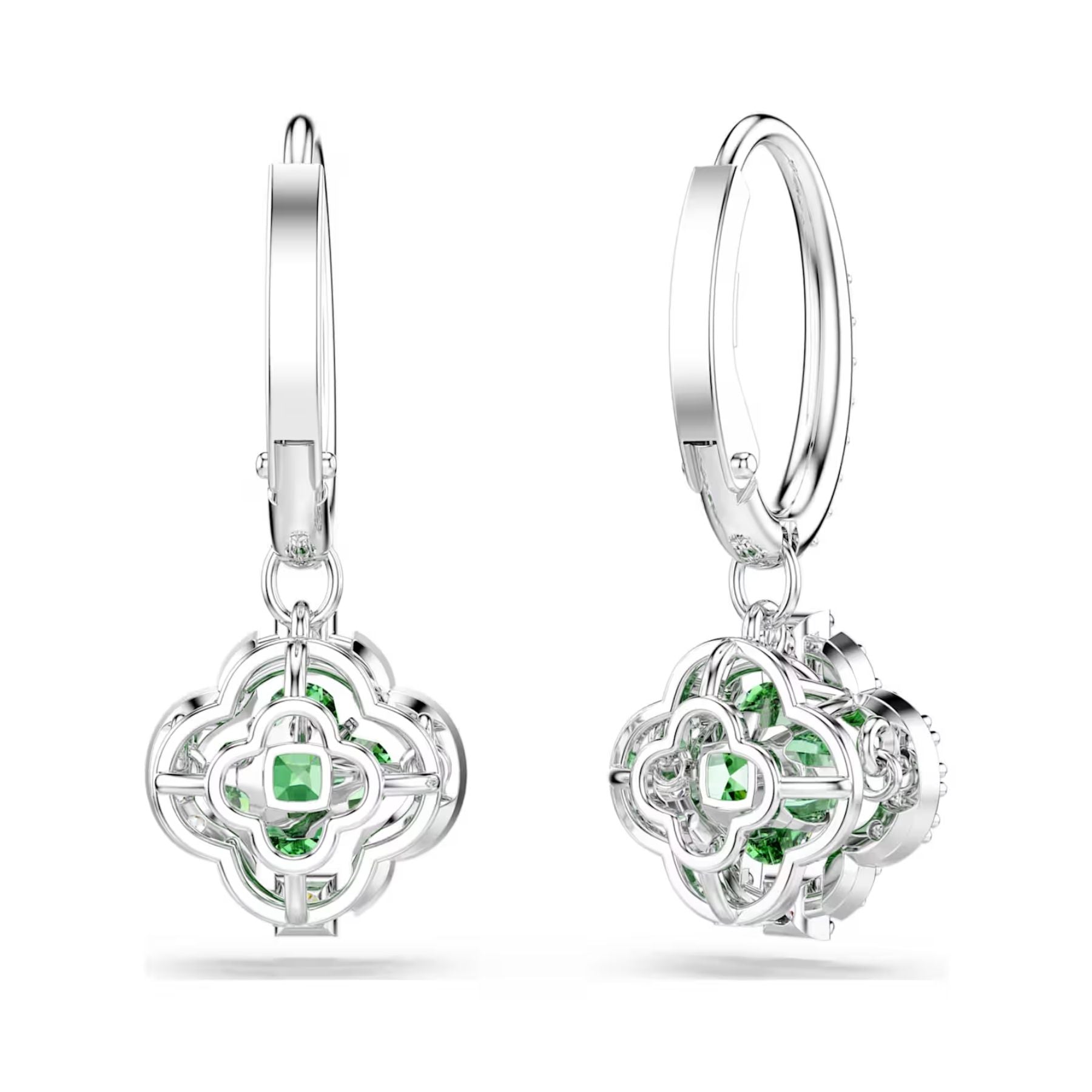 Swarovski Una Angelic korvakorut, vaalea metalli ja vihreä zirkonia, 5758001