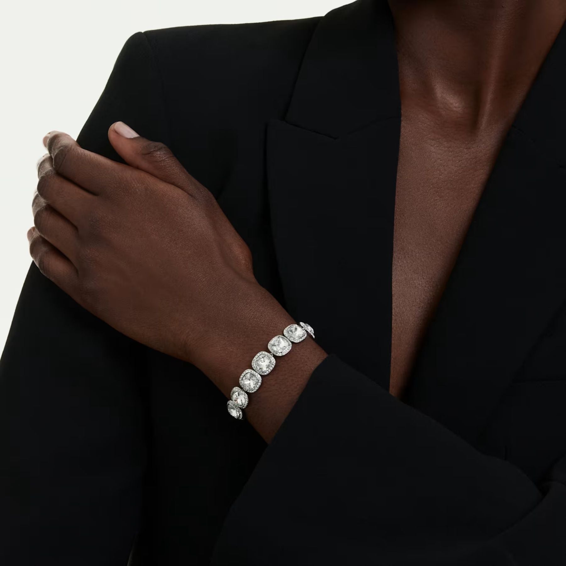 Swarovski Una Angelic rannekoru, vaalea metalli ja kirkkaat kristallit, 5751558