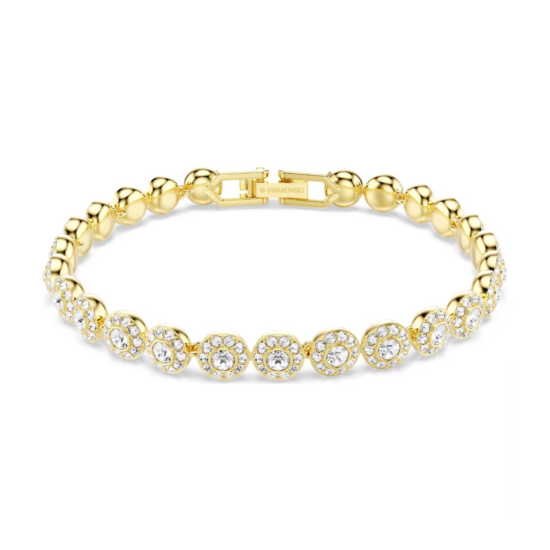 Swarovski Una Angelic rannekoru, keltakullattu ja kirkkaat kristallit, 5749386