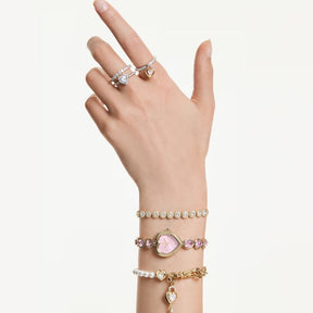 Swarovski Una Angelic rannekoru, keltakullattu ja kirkkaat kristallit, 5749386