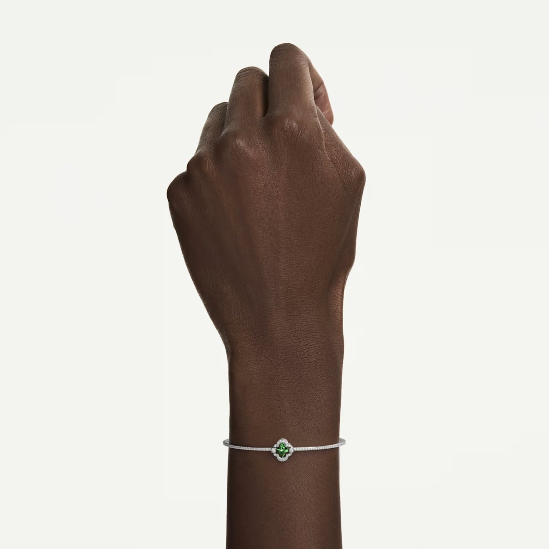 Swarovski Una Angelic rannerengas, vaalea metalli ja vihreä zirkonia, 5757791