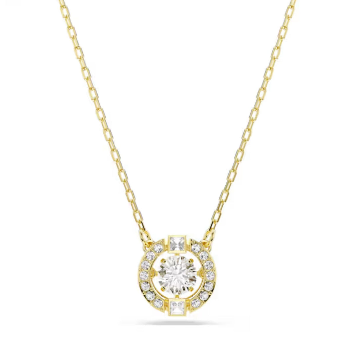 Swarovski Una Angelic riipus, keltakullattu ja kirkkaat kristallit, 5758061