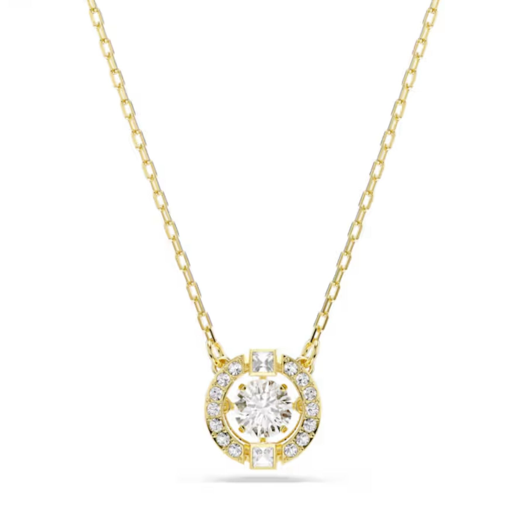 Swarovski Una Angelic riipus, keltakullattu ja kirkkaat kristallit, 5758061