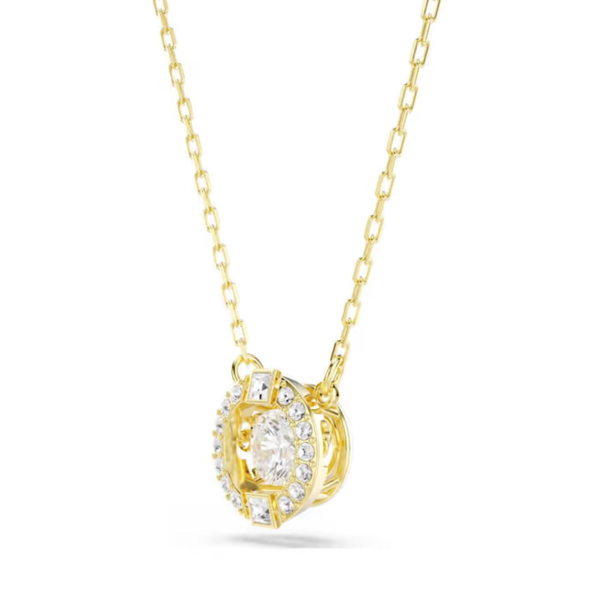 Swarovski Una Angelic riipus, keltakullattu ja kirkkaat kristallit, 5758061