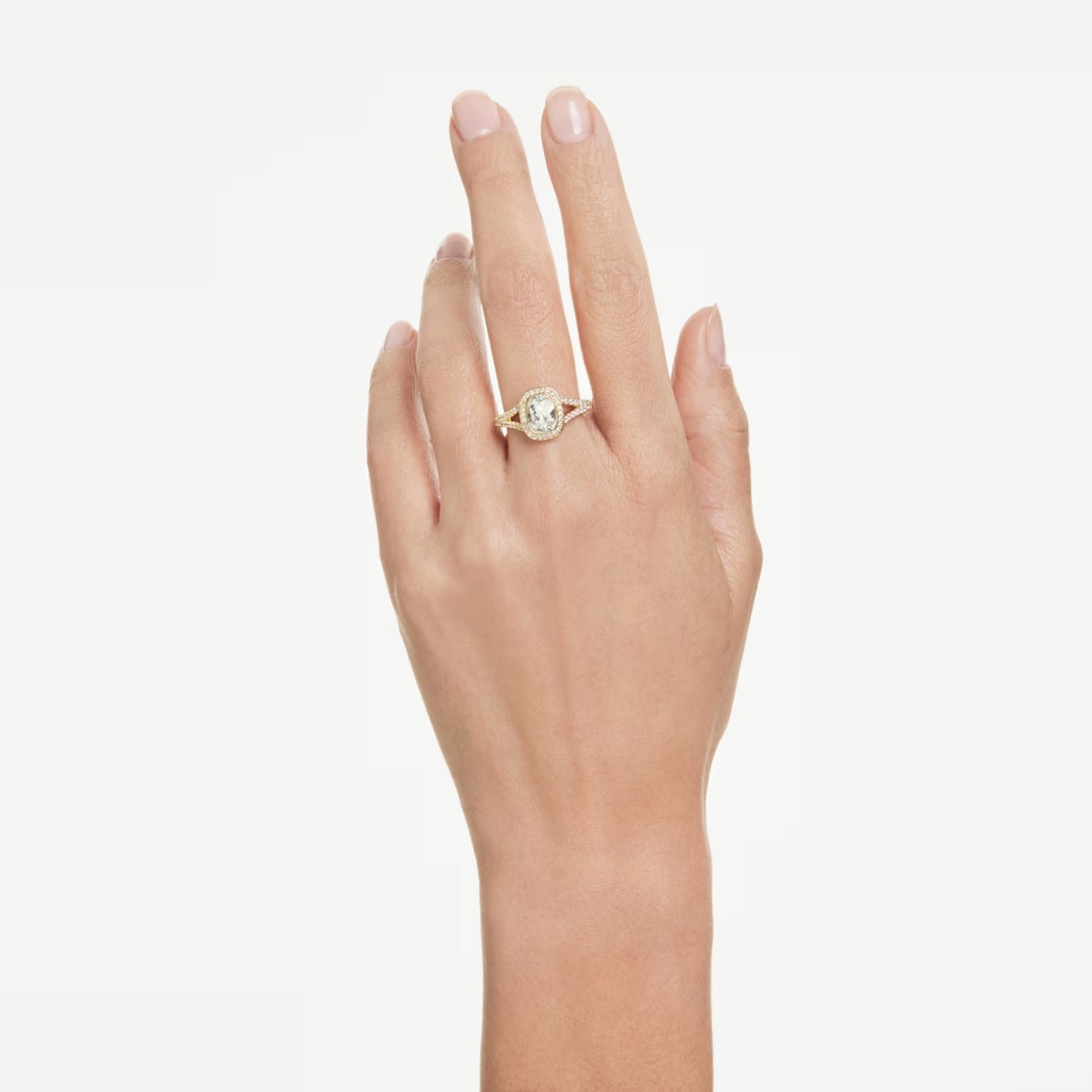 Swarovski Una Angelic sormus, keltakullattu ja kirkas kristalli, 5762626
