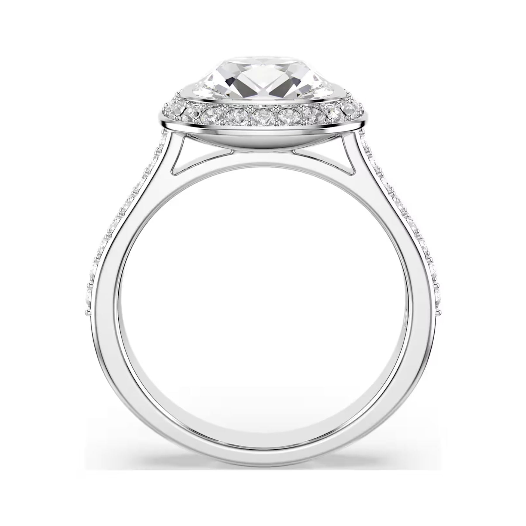 Swarovski Una Angelic sormus, vaalea metalli ja kirkkaat kristallit, 5758469