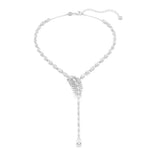Swarovski Vienna Y kaulakoru, vaalea metalli ja kirkkaat zirkonit, 5749265