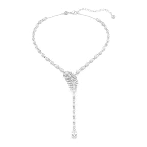 Swarovski Vienna Y kaulakoru, vaalea metalli ja kirkkaat zirkonit, 5749265
