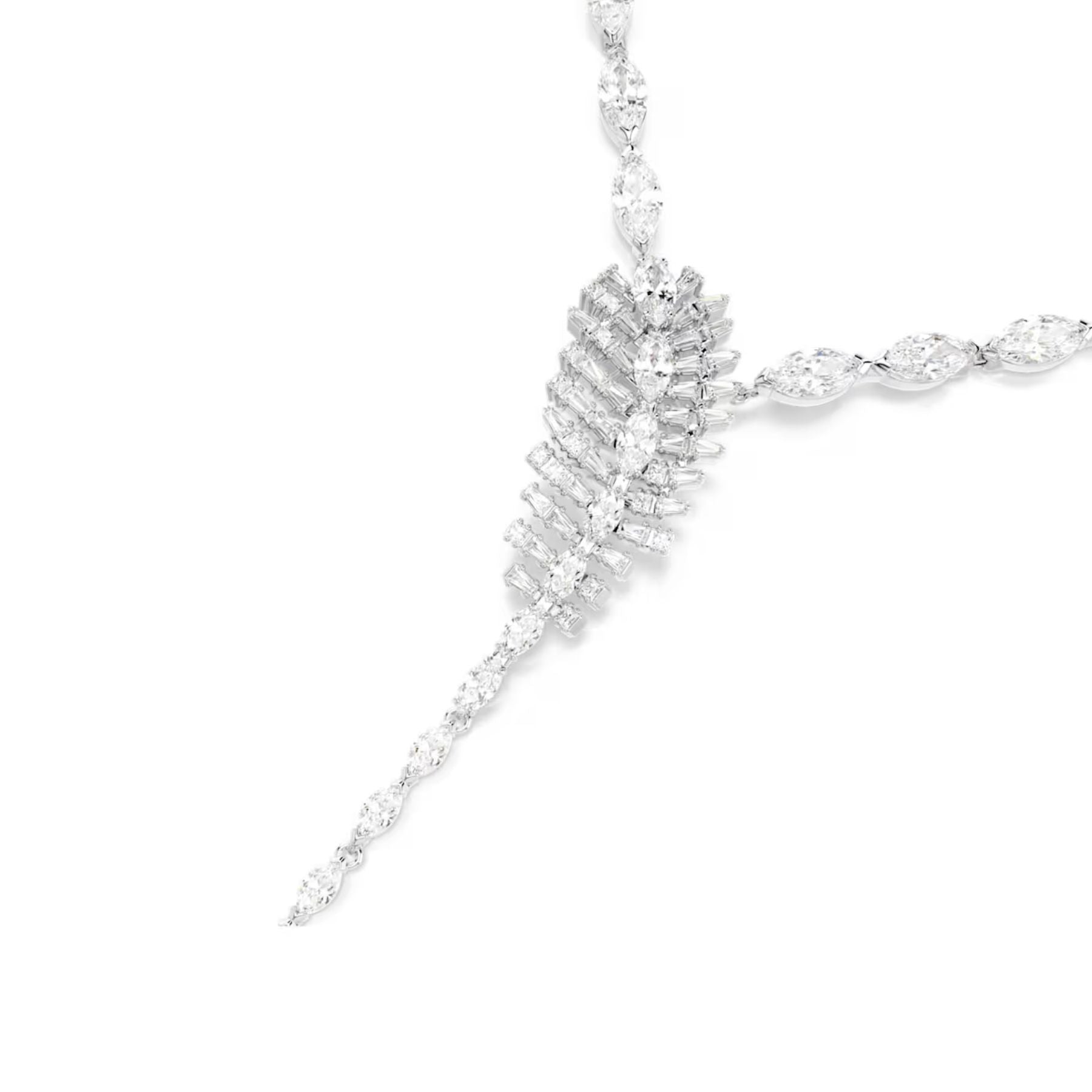 Swarovski Vienna Y kaulakoru, vaalea metalli ja kirkkaat zirkonit, 5749265