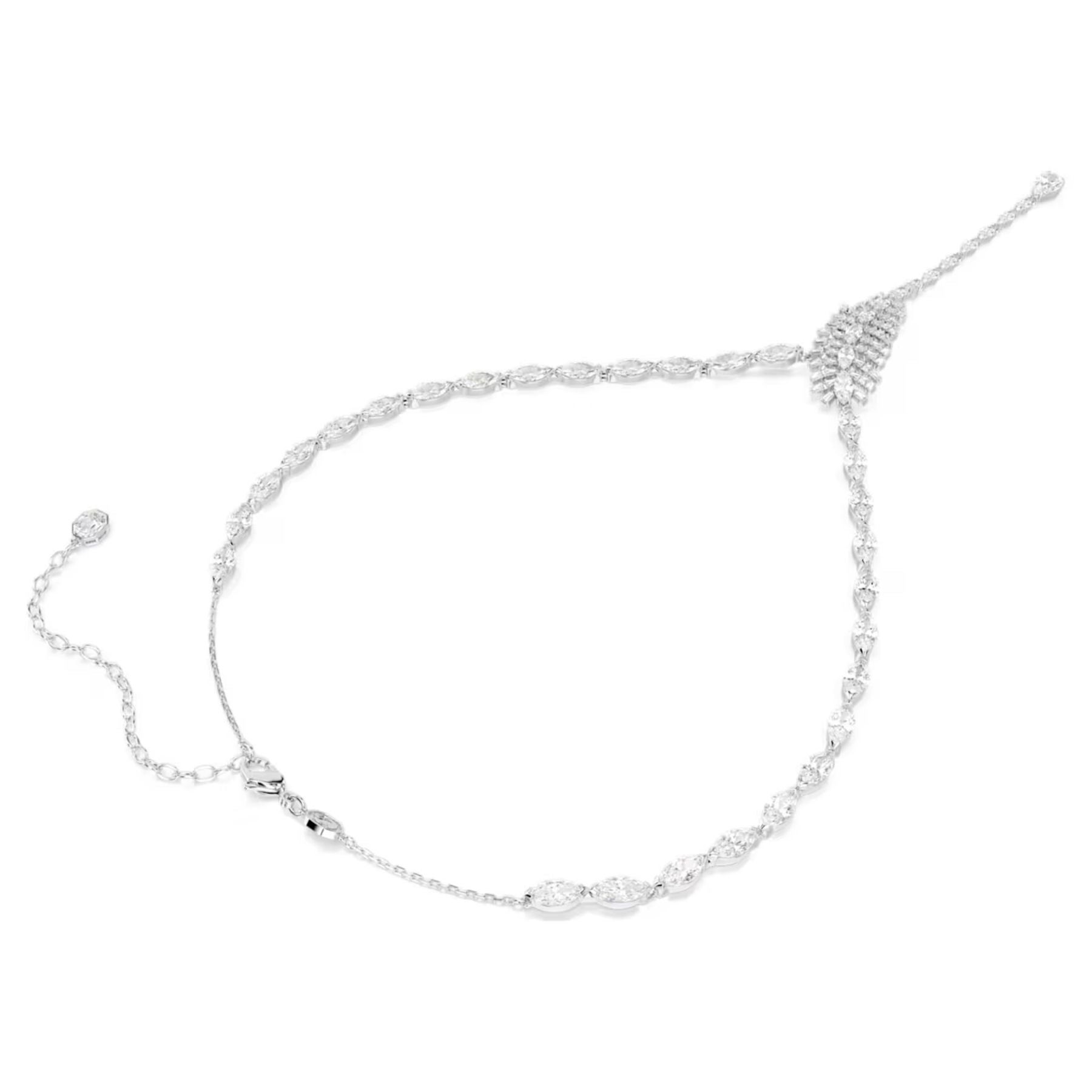 Swarovski Vienna Y kaulakoru, vaalea metalli ja kirkkaat zirkonit, 5749265