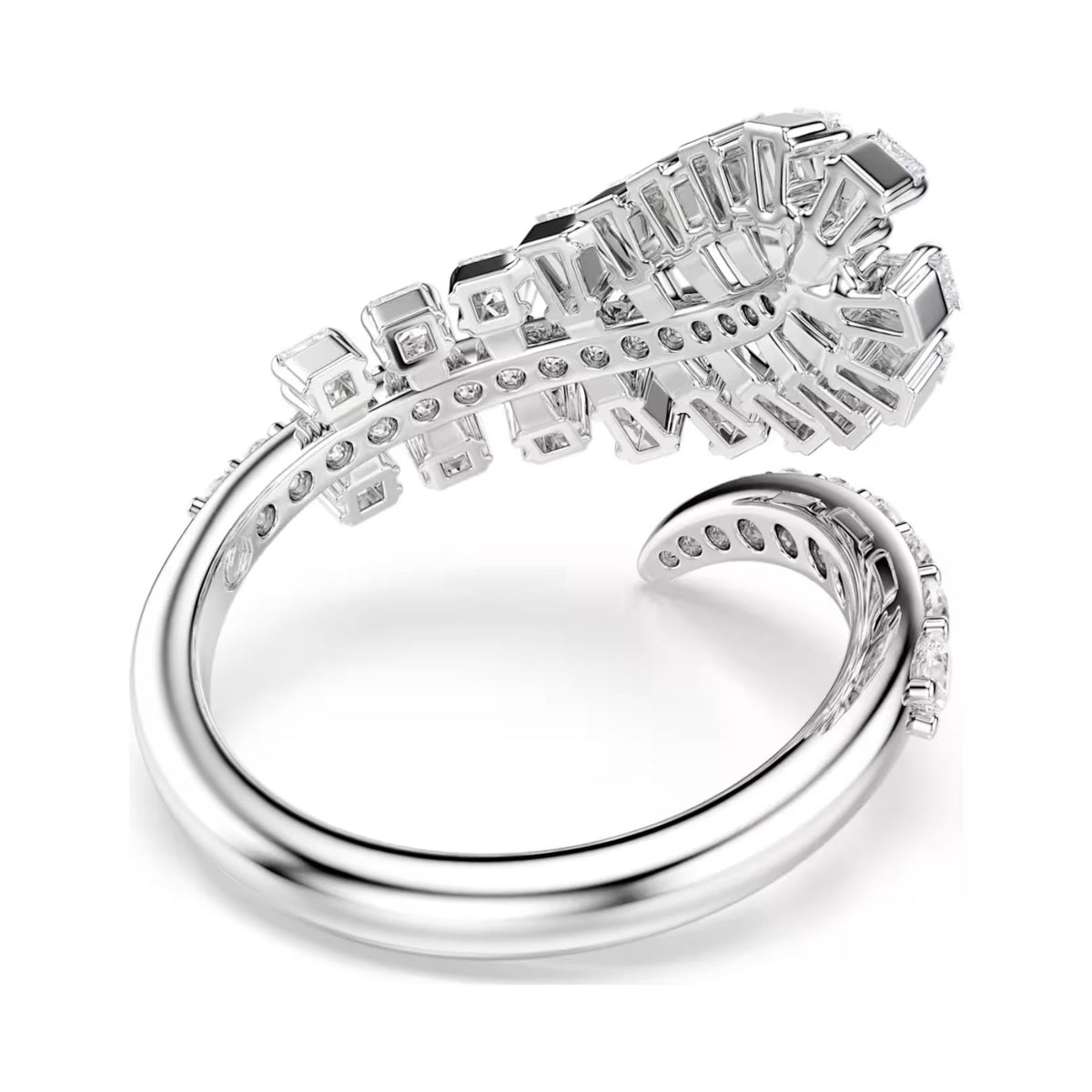 Swarovski Vienna avosormus, vaalea metalli ja kirkkaat zirkoniat, 5757835