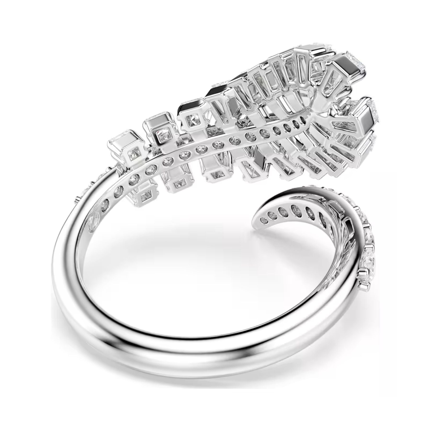 Swarovski Vienna avosormus, vaalea metalli ja kirkkaat zirkoniat, 5757835