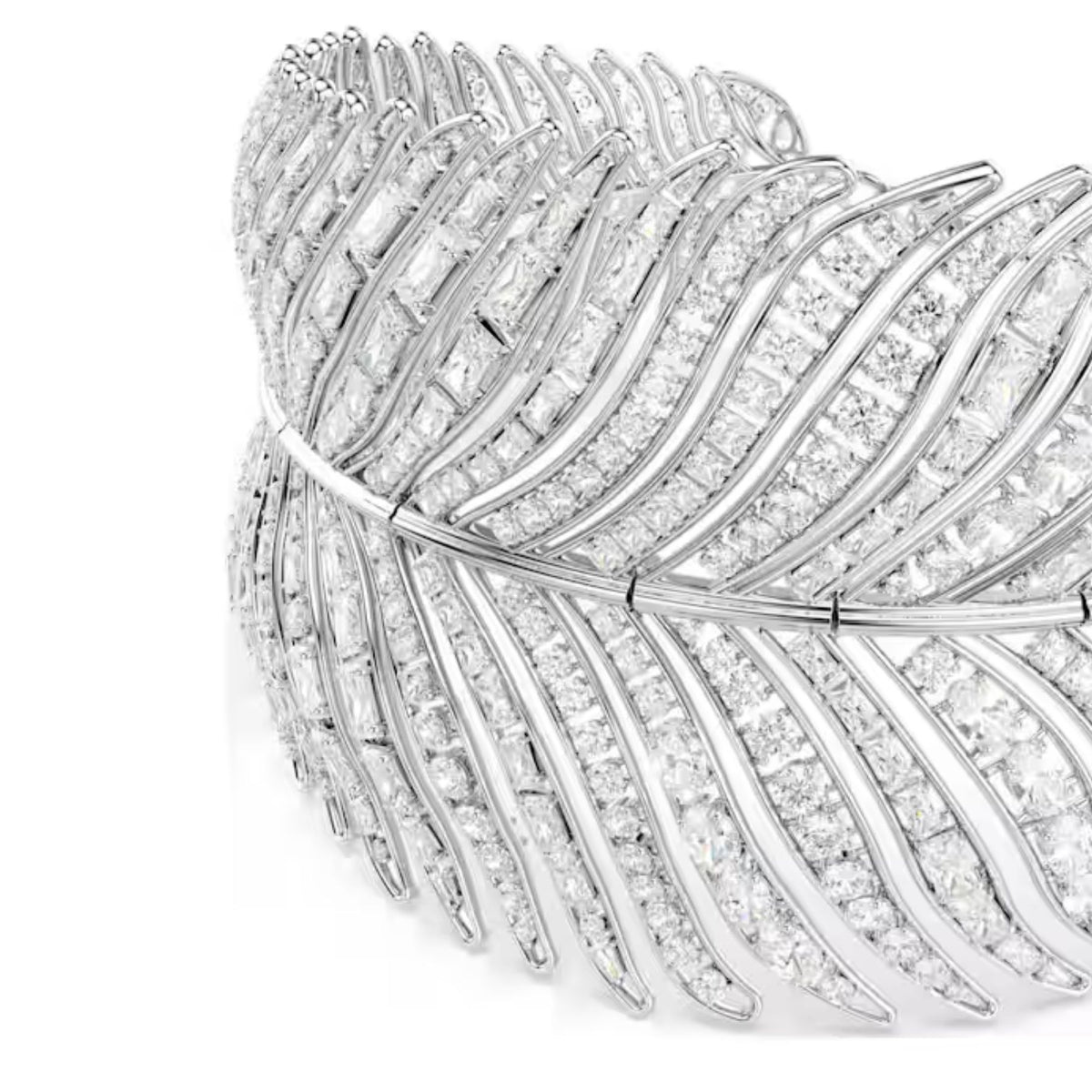 Swarovski Vienna choker kaulakoru, vaalea metalli ja kirkkaat zirkonit, 5749377