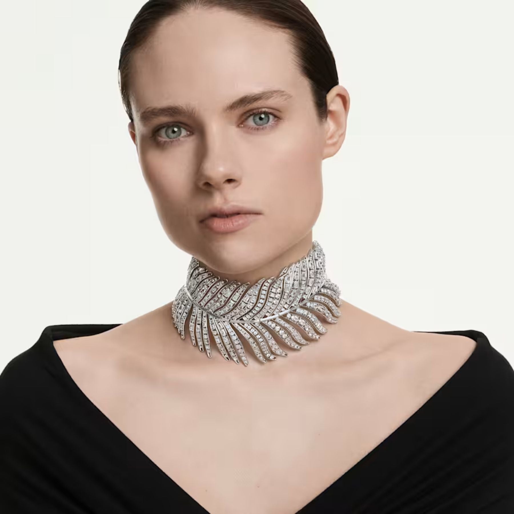 Swarovski Vienna choker kaulakoru, vaalea metalli ja kirkkaat zirkonit, 5749377