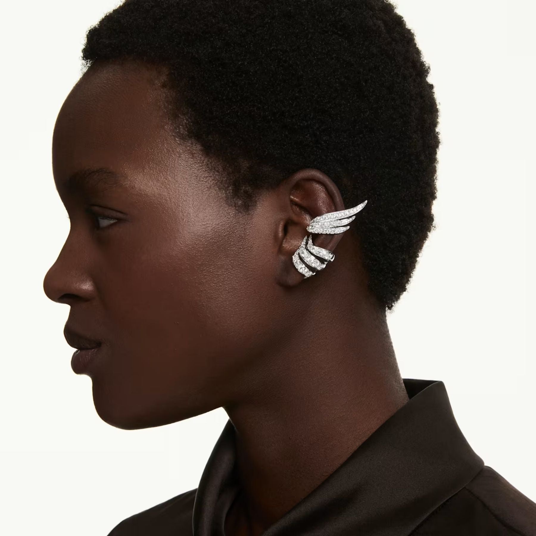 Swarovski Vienna ear cuff -korvakorut, neljän setti, vaalea metalli ja kirkkaat zirkoniat, 5749071