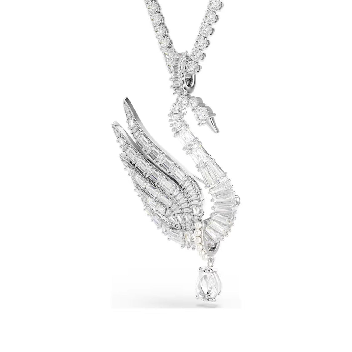 Swarovski Vienna kaulakoru, vaalea metalli ja kirkkaat kristallit, 5754828