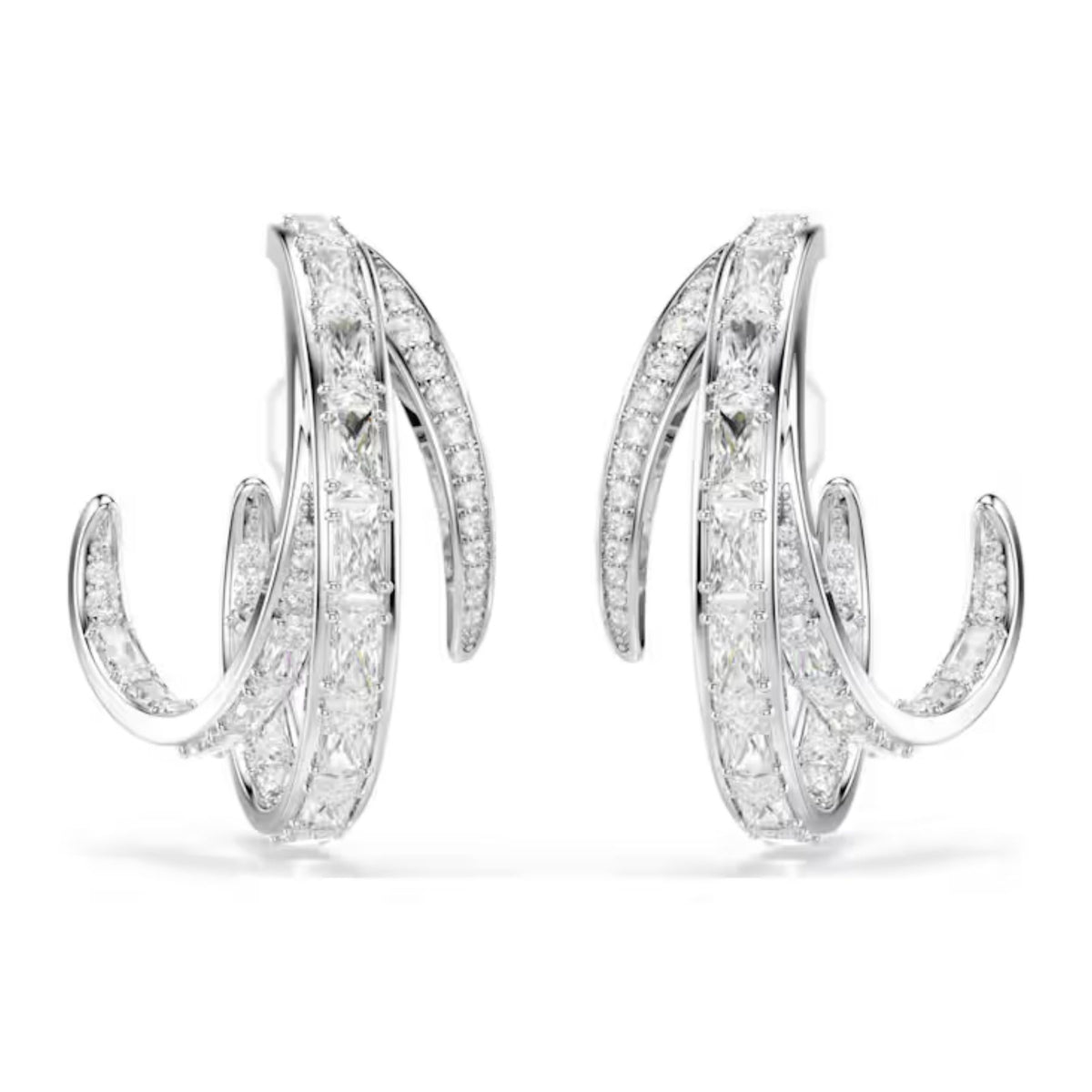 Swarovski Vienna klipsikorvakorut, vaalea metalli ja kirkkaat zirkonit, 5756046