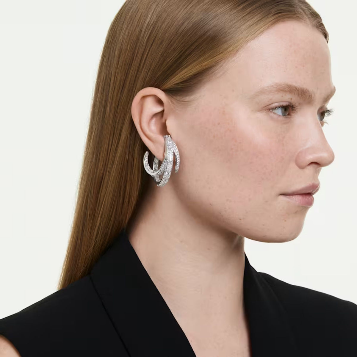 Swarovski Vienna klipsikorvakorut, vaalea metalli ja kirkkaat zirkonit, 5756046