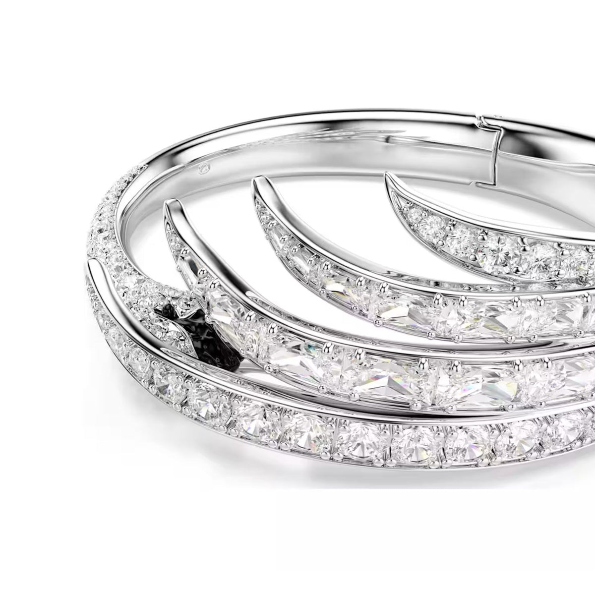 Swarovski Vienna rannerengas, vaalea metalli, kirkkaat zirkoniat ja kristallit, 5749066