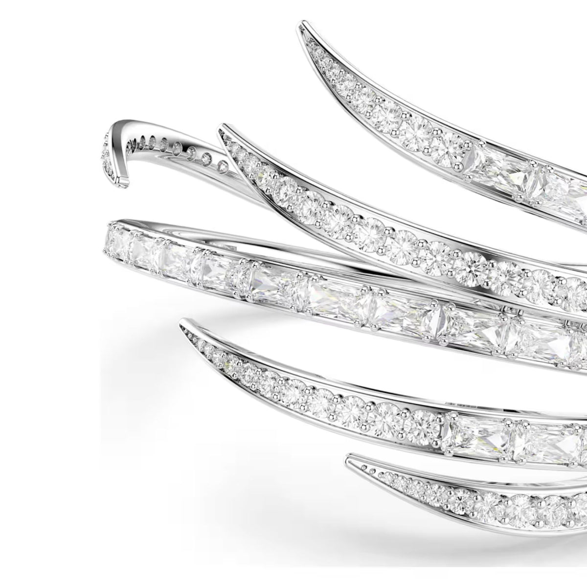 Swarovski Vienna rannerengas, vaalea metalli ja kirkkaat zirkonit, 5756047