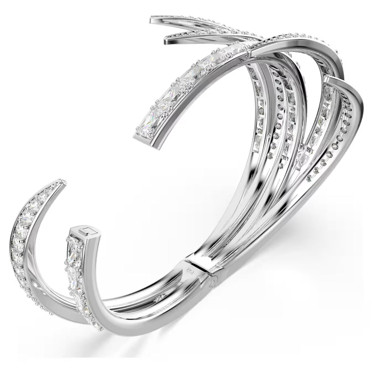Swarovski Vienna rannerengas, vaalea metalli ja kirkkaat zirkonit, 5756047