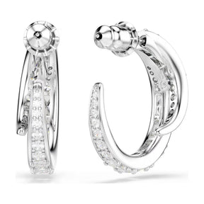 Swarovski Vienna rengaskorvakorut, vaalea metalli ja kirkkaat zirkonit, 5749069