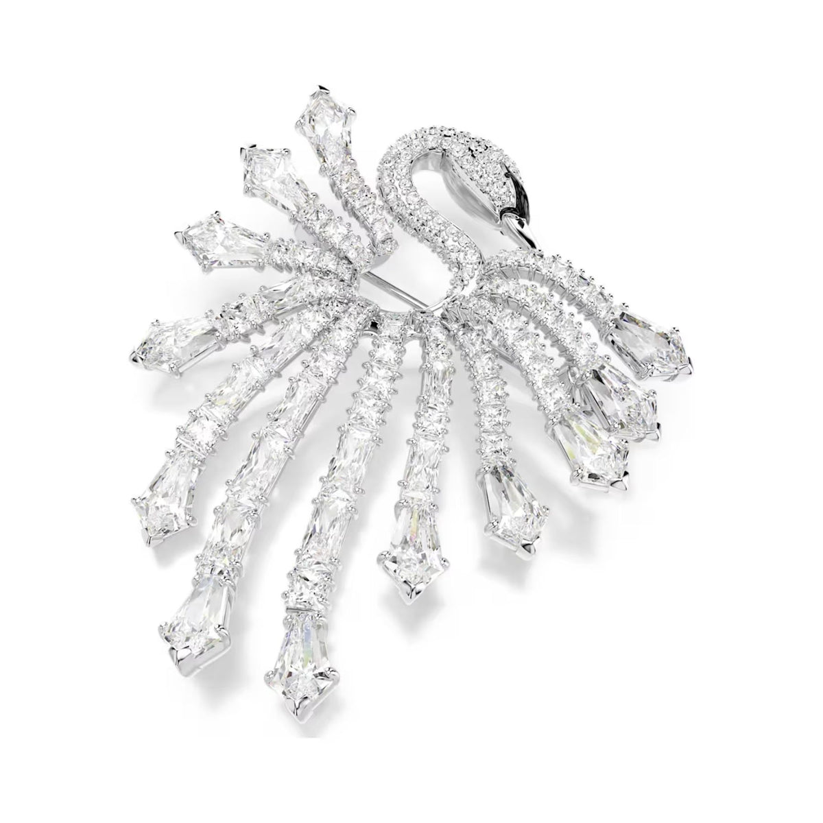 Swarovski Vienna rintakoru, vaalea metalli ja kirkkaat zirkoniat, 5760065