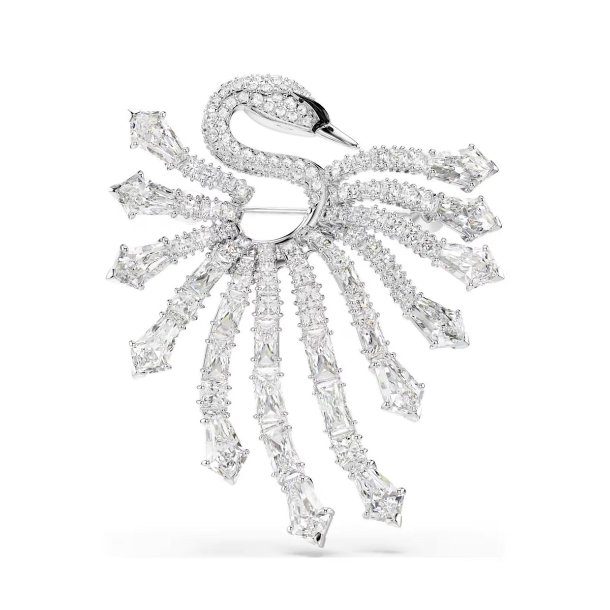 Swarovski Vienna rintakoru, vaalea metalli ja kirkkaat zirkoniat, 5760065