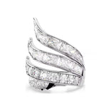 Swarovski Vienna sormus, vaalea metalli ja kirkkaat kristallit, 5762206