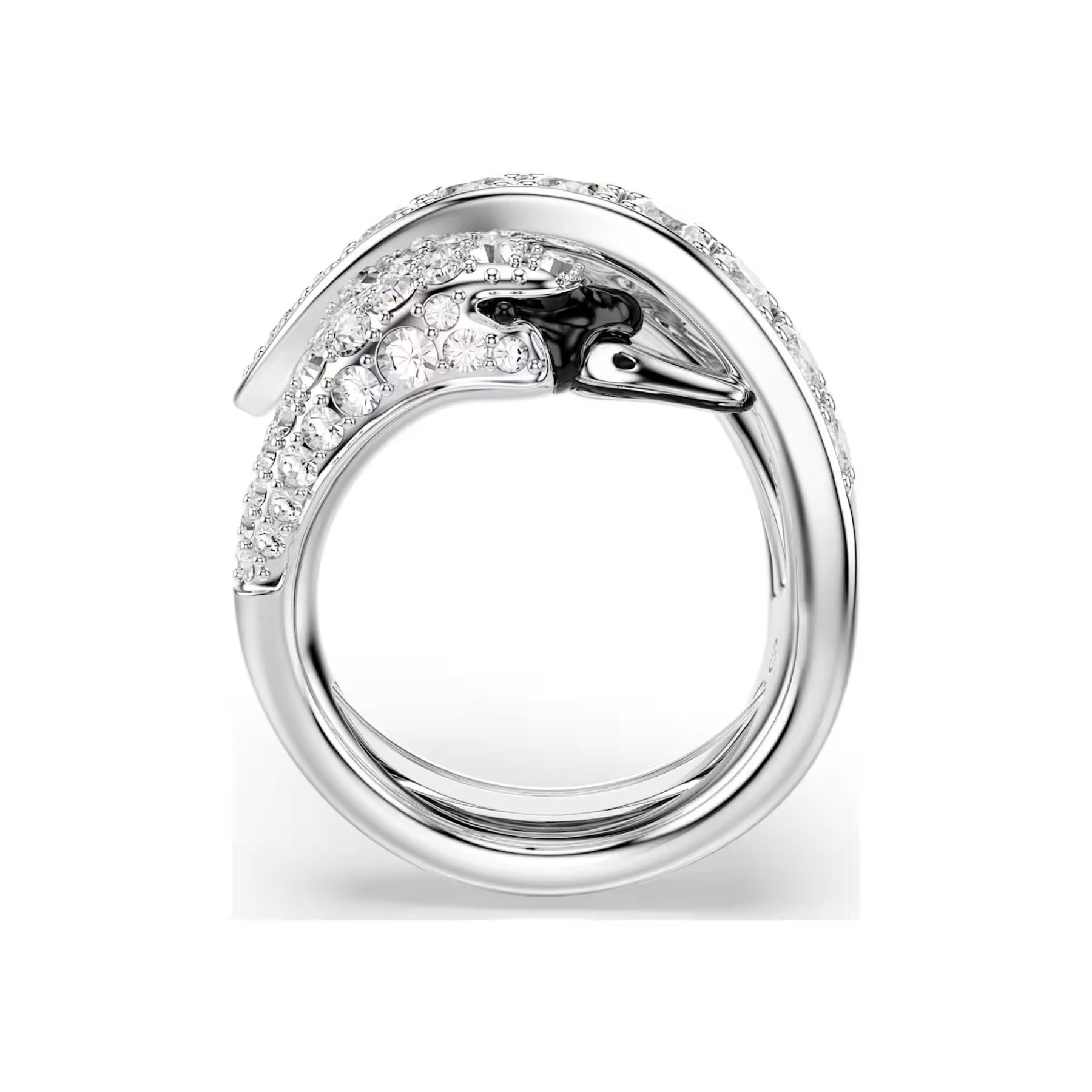Swarovski Vienna sormus, vaalea metalli ja kirkkaat kristallit, 5762206