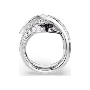 Swarovski Vienna sormus, vaalea metalli ja kirkkaat kristallit, 5762206