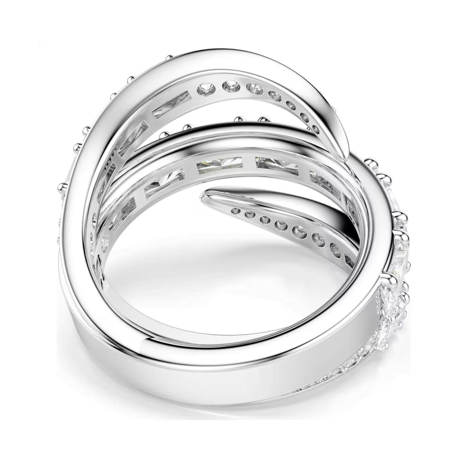 Swarovski Vienna sormus, vaalea metalli ja kirkkaat zirkonit, 5762204