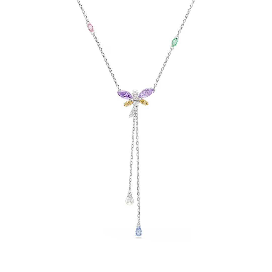 Swarovski x Ariana Grande Dragonfly Y kaulakoru erivärisillä kristalleilla ja helmillä, 5749183
