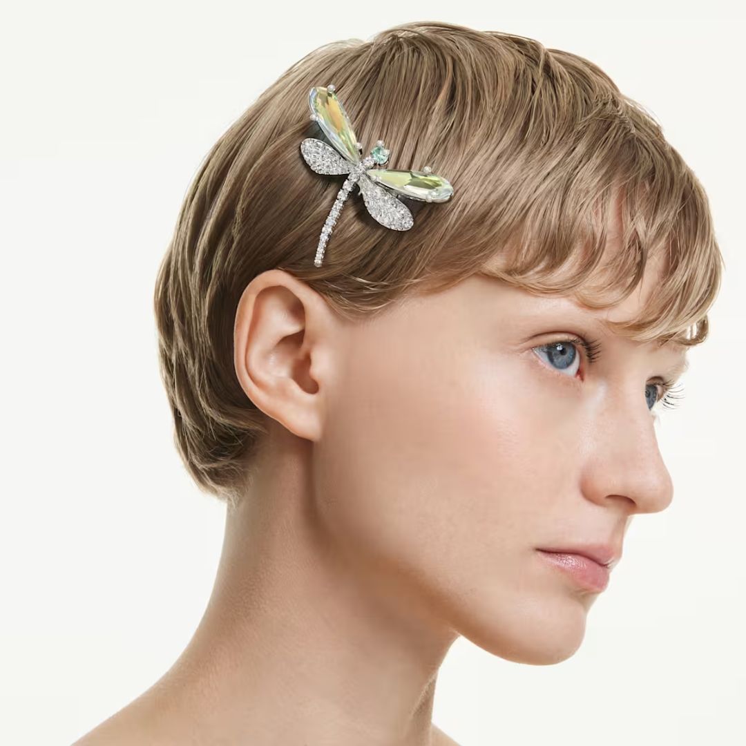 スワロフスキー ETERNAL FLOWER DRAGONFLY セット Swarovski x Ariana Grande Dragonfly. Hair Accessory, Clear Crystals an