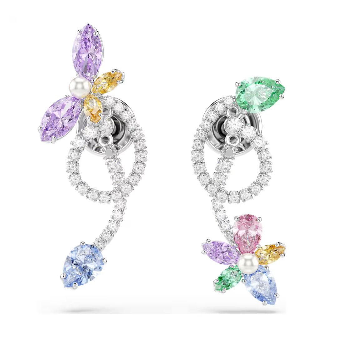 Swarovski x Ariana Grande Dragonfly korvakorut erivärisillä kristalleilla ja helmillä, 5749190