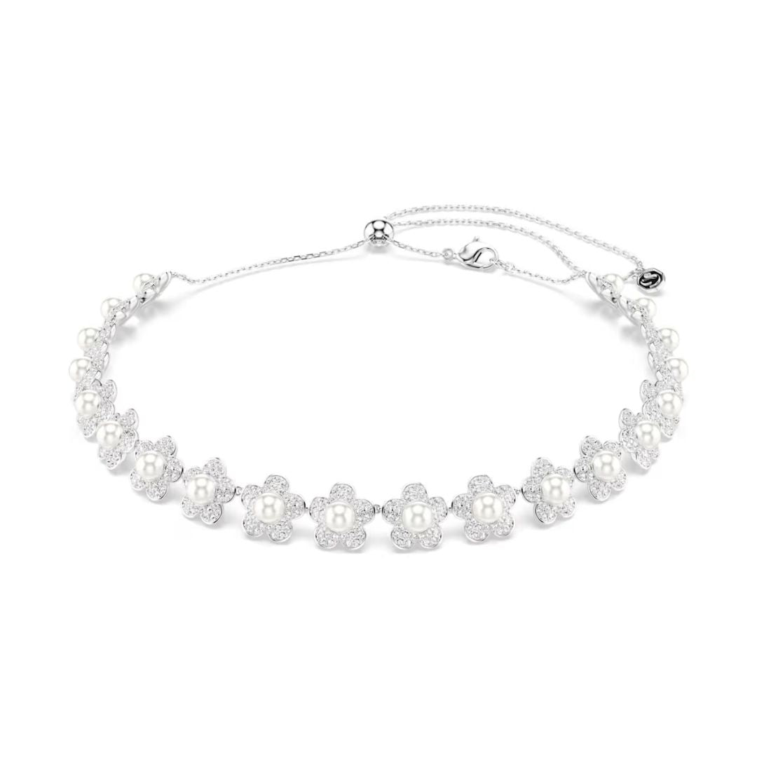 Swarovski x Ariana Grande choker kaulakoru, valkoinen kristalli ja helmi, 5751250