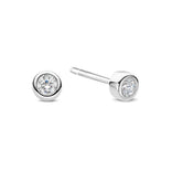 TI SENTO Classic Round korvakorut, hopeaa ja zirkonit, 78057ZI