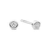 TI SENTO Classic Round korvakorut, hopeaa ja zirkonit, 78057ZI