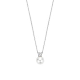 TI SENTO Classic kaulakoru, hopeaa, zirkoni ja valkoinen helmi, 34125PW/42