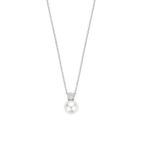 TI SENTO Classic kaulakoru, hopeaa, zirkoni ja valkoinen helmi, 34125PW/42