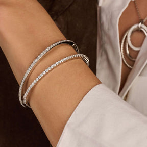 TI SENTO Classic rannerengas hopeaa ja zirkoneja, 2889ZI