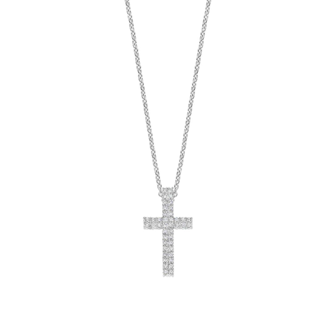 TI SENTO Cross kaulakoru, hopeaa ja zirkoni, 34130ZI/42